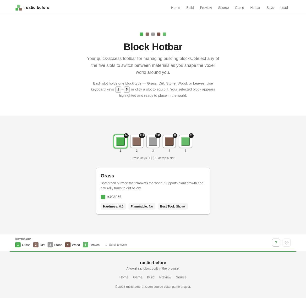 Hotbar design preview