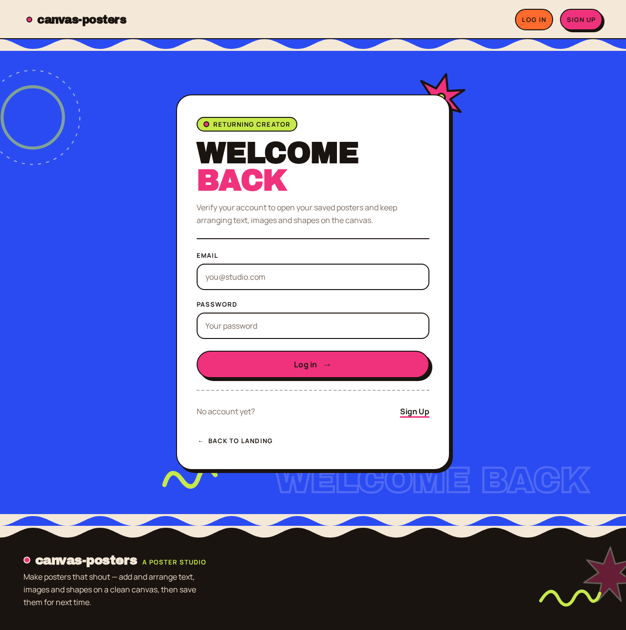 Login design preview