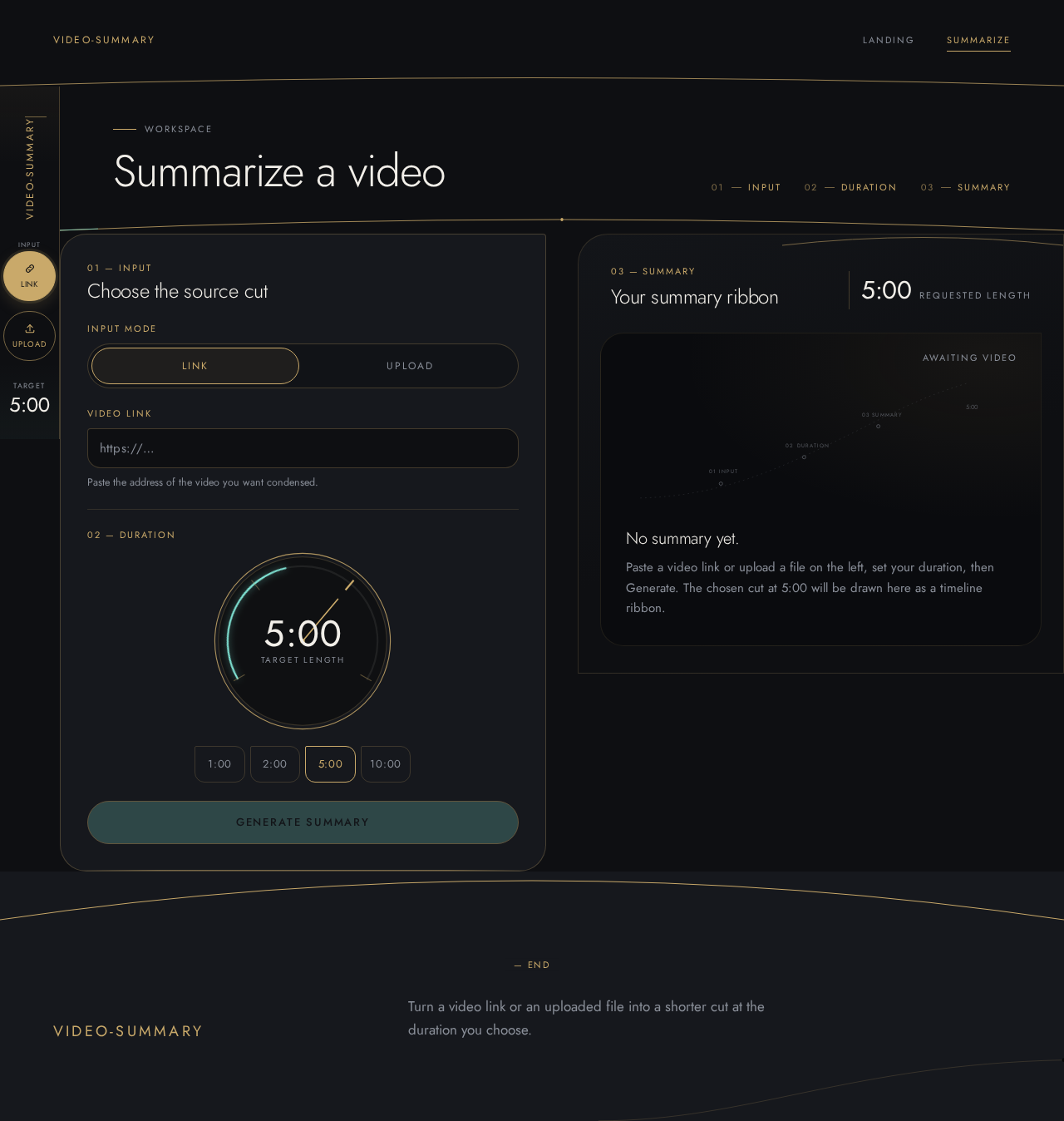 Summarize design preview