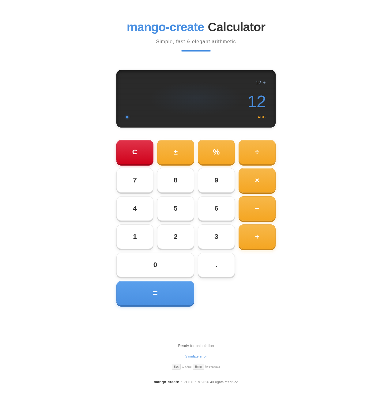 Calculator design preview