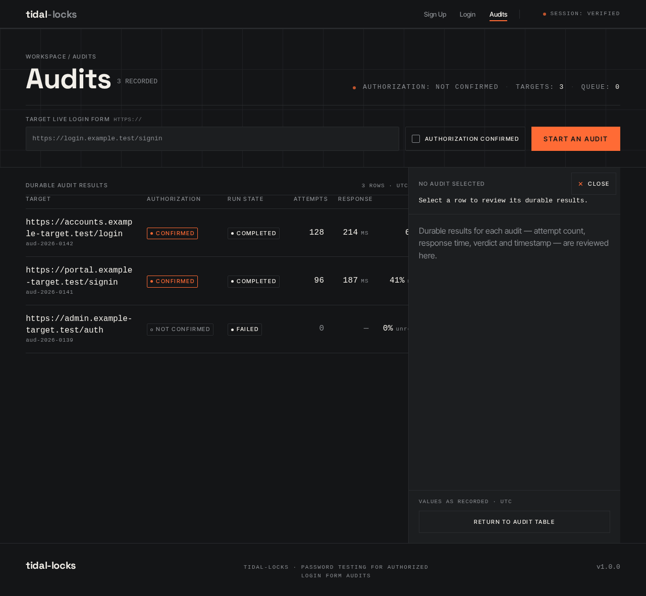 Audits design preview