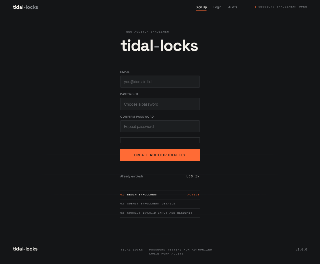 Sign Up design preview