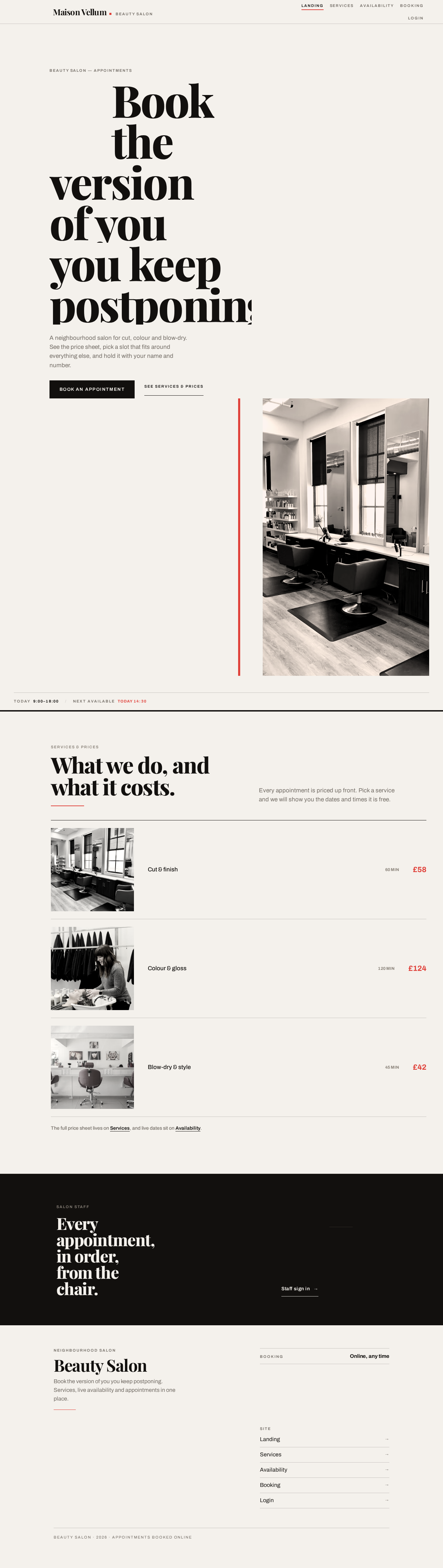 Landing design preview
