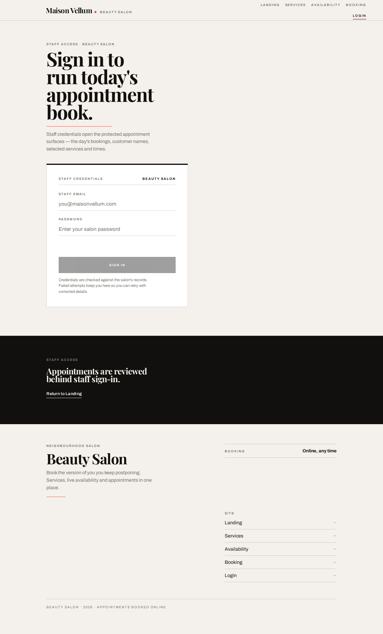 Login design preview