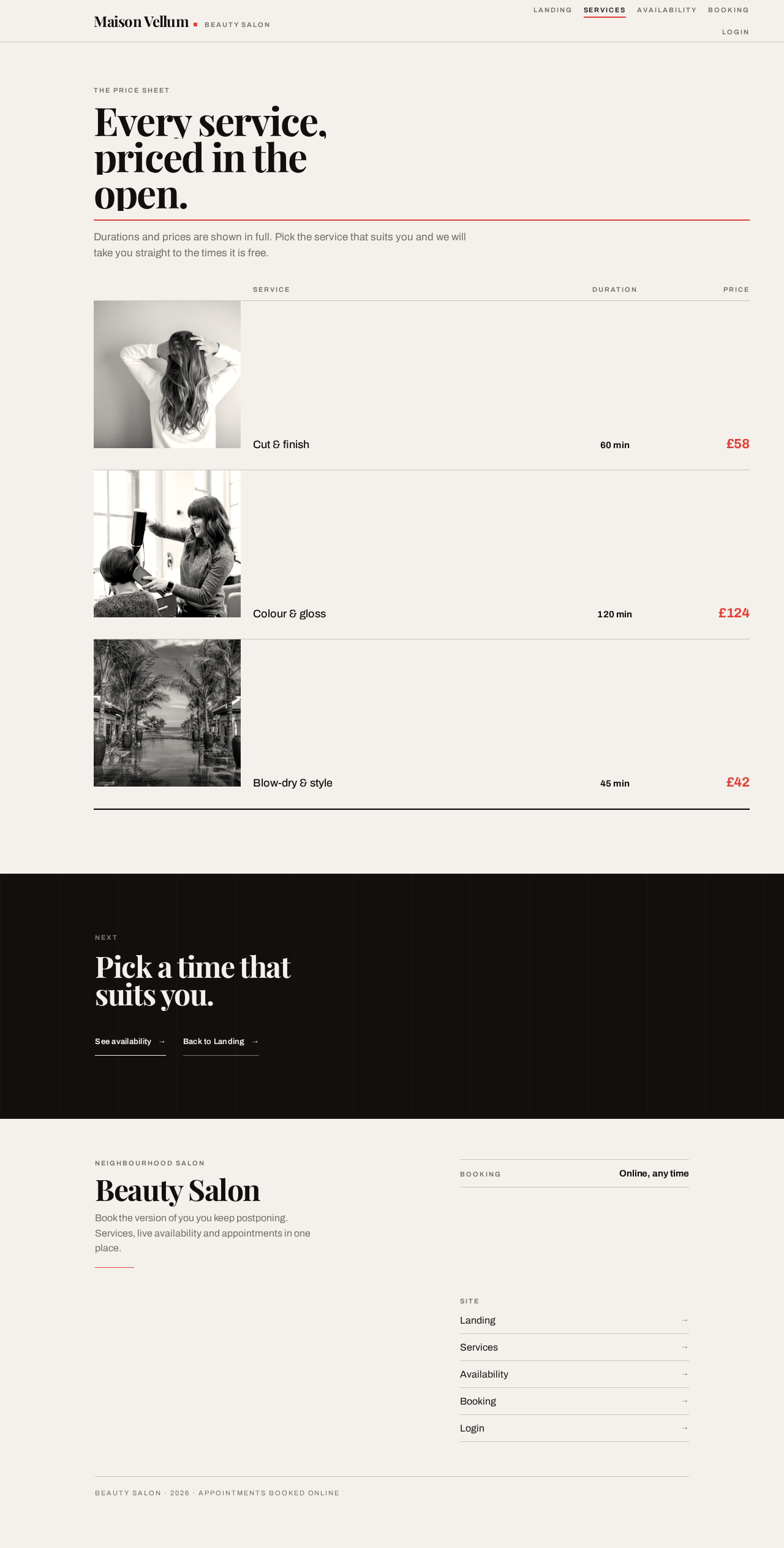 Services design preview