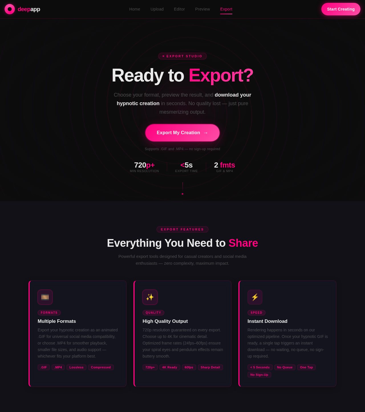 Export design preview