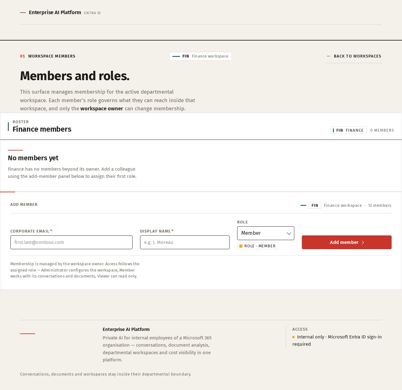 Workspace Members design preview