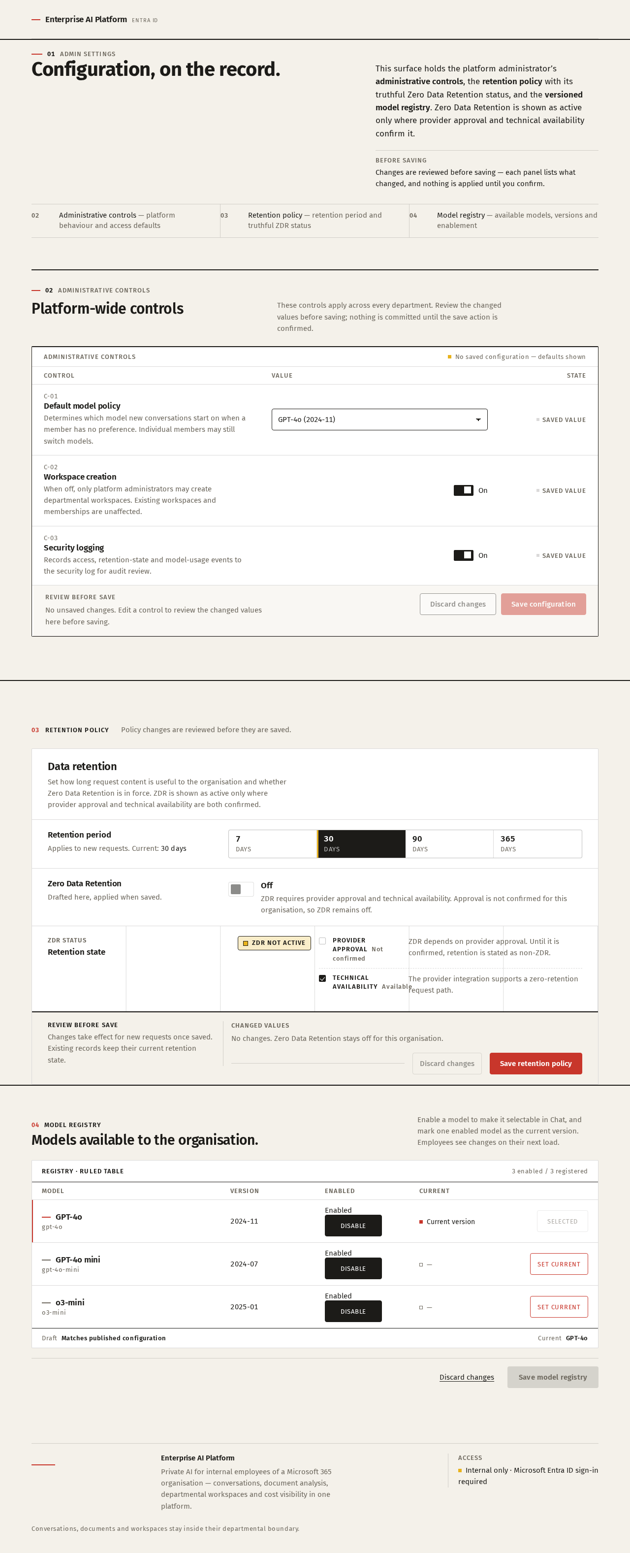 Admin Settings design preview