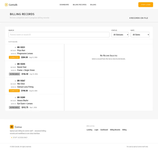 Billing Records