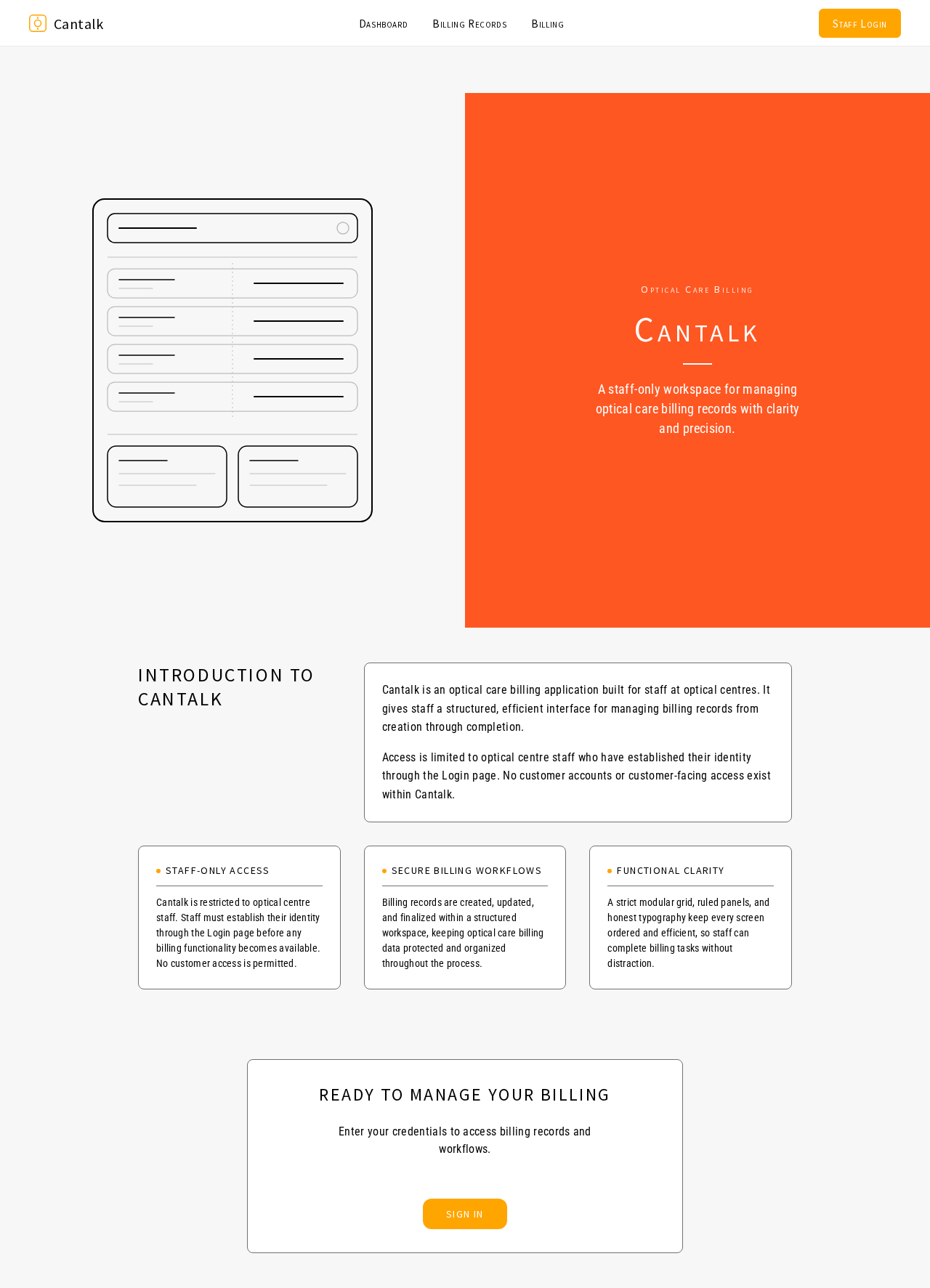 Landing design preview