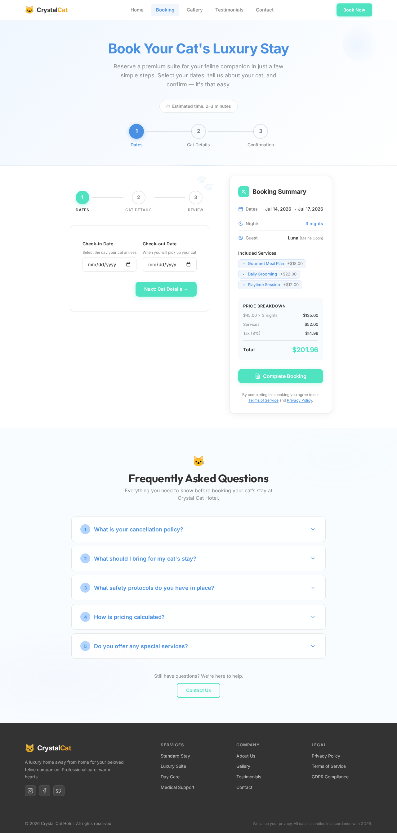 Booking design preview