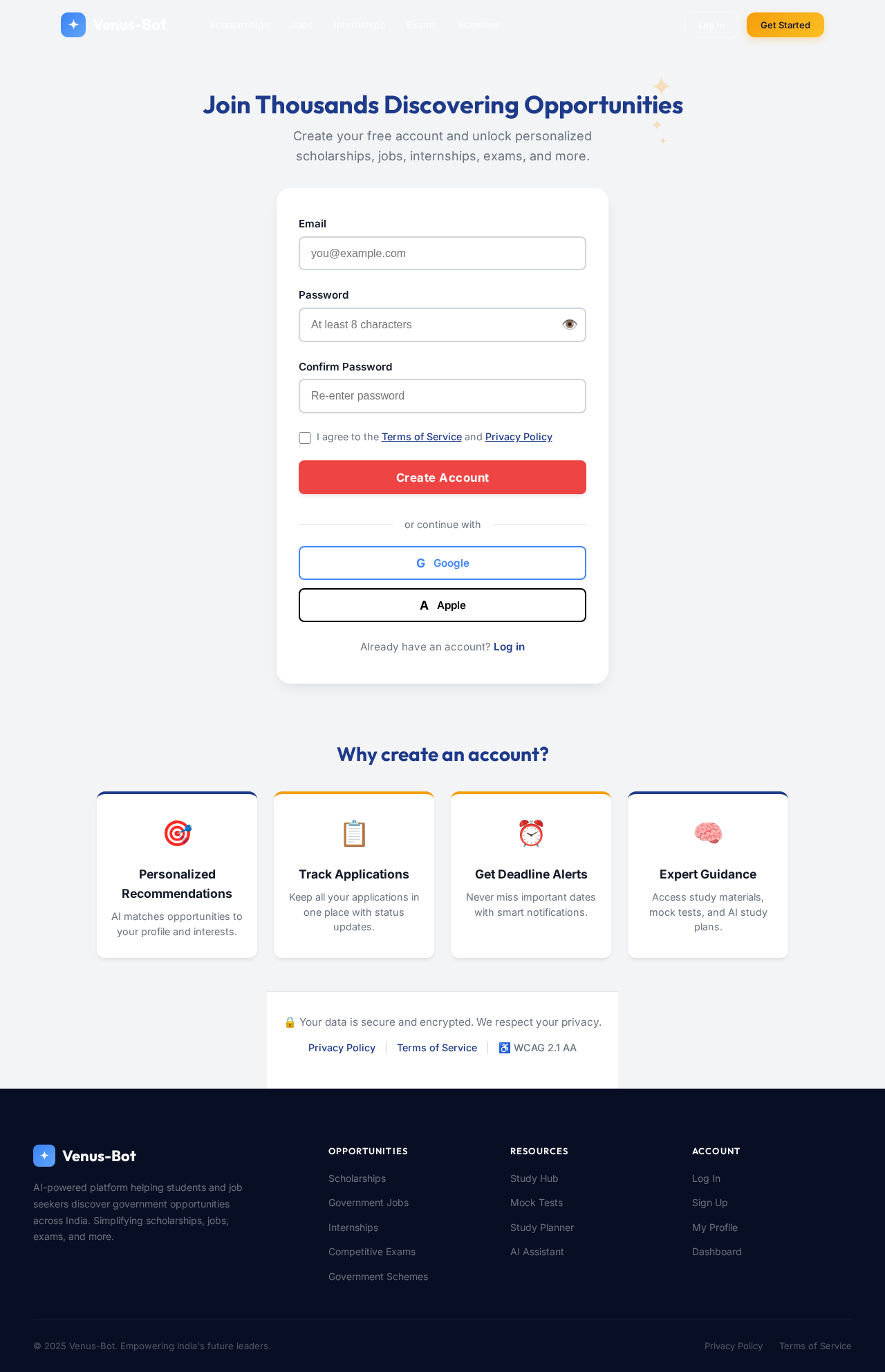 Signup design preview
