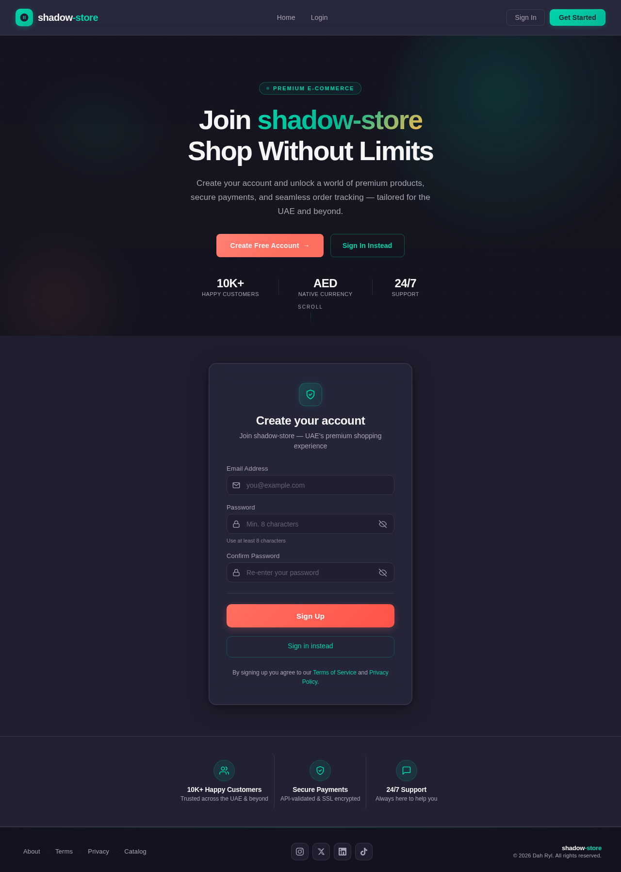 Signup design preview
