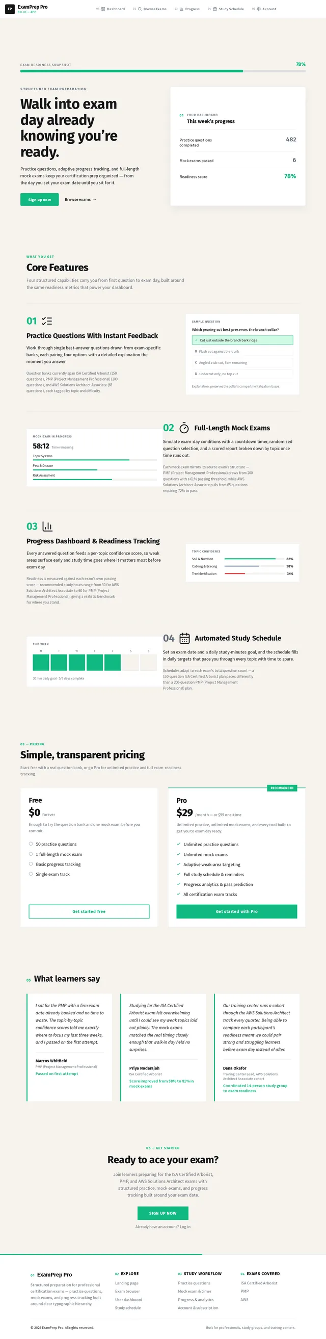 Landing page