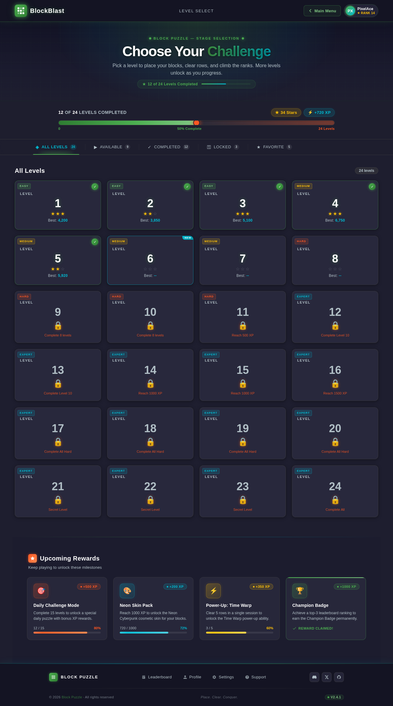Level Select design preview