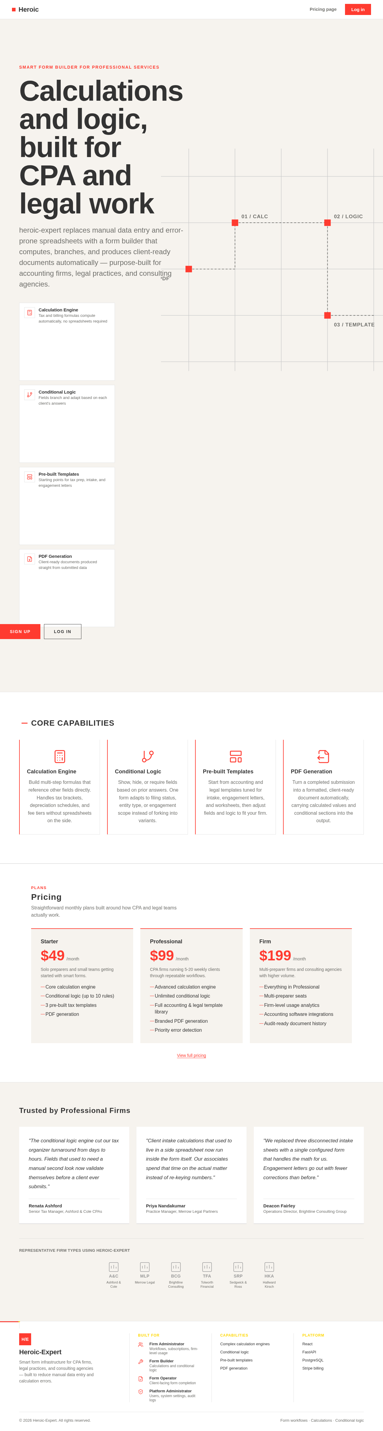 Landing design preview