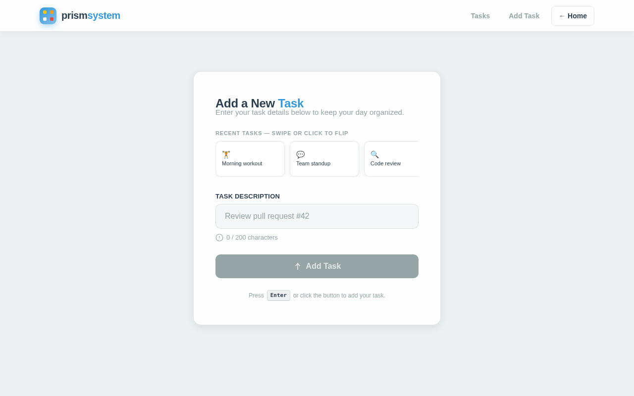 TaskInput design preview