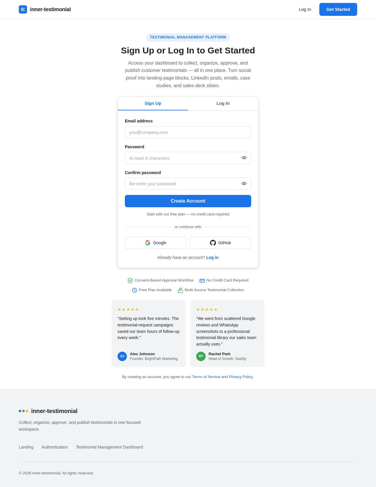 Authentication design preview