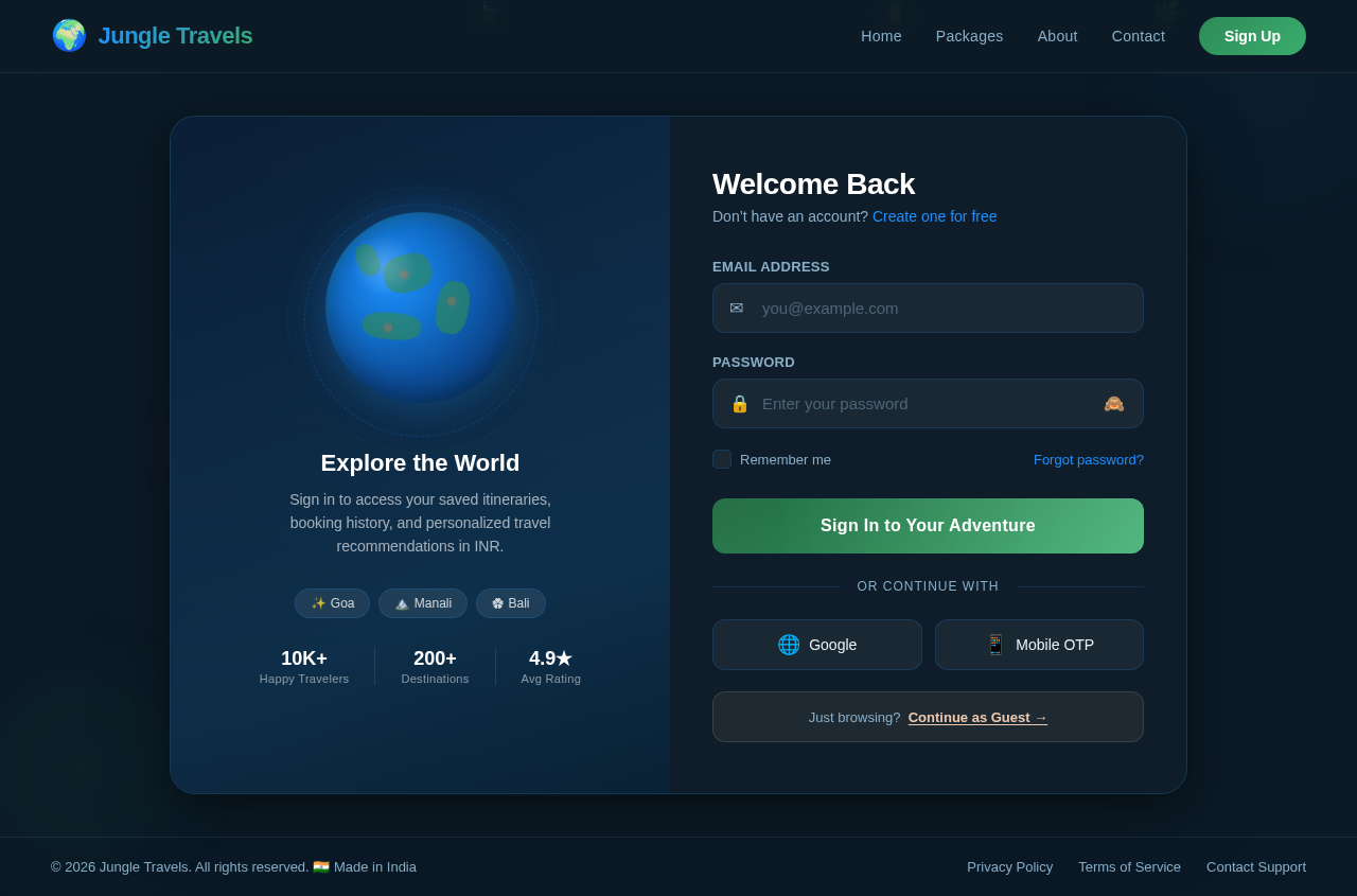Login design preview