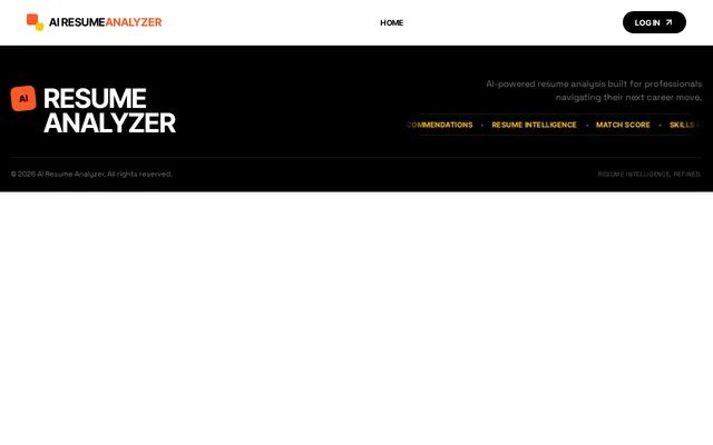 Analysis results page