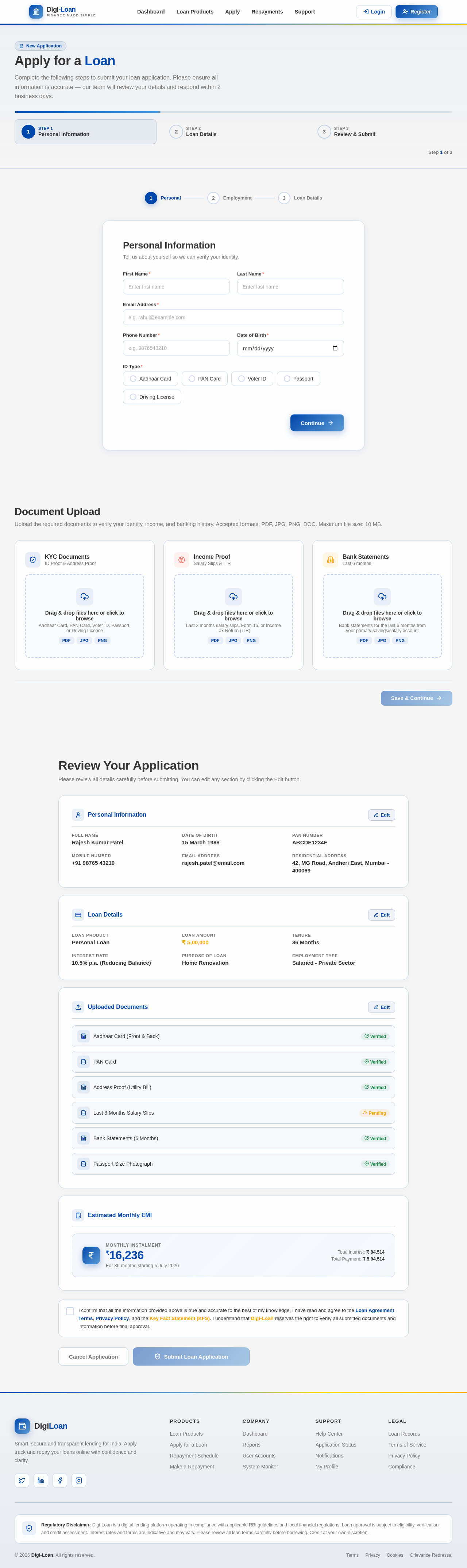 LoanApplication design preview