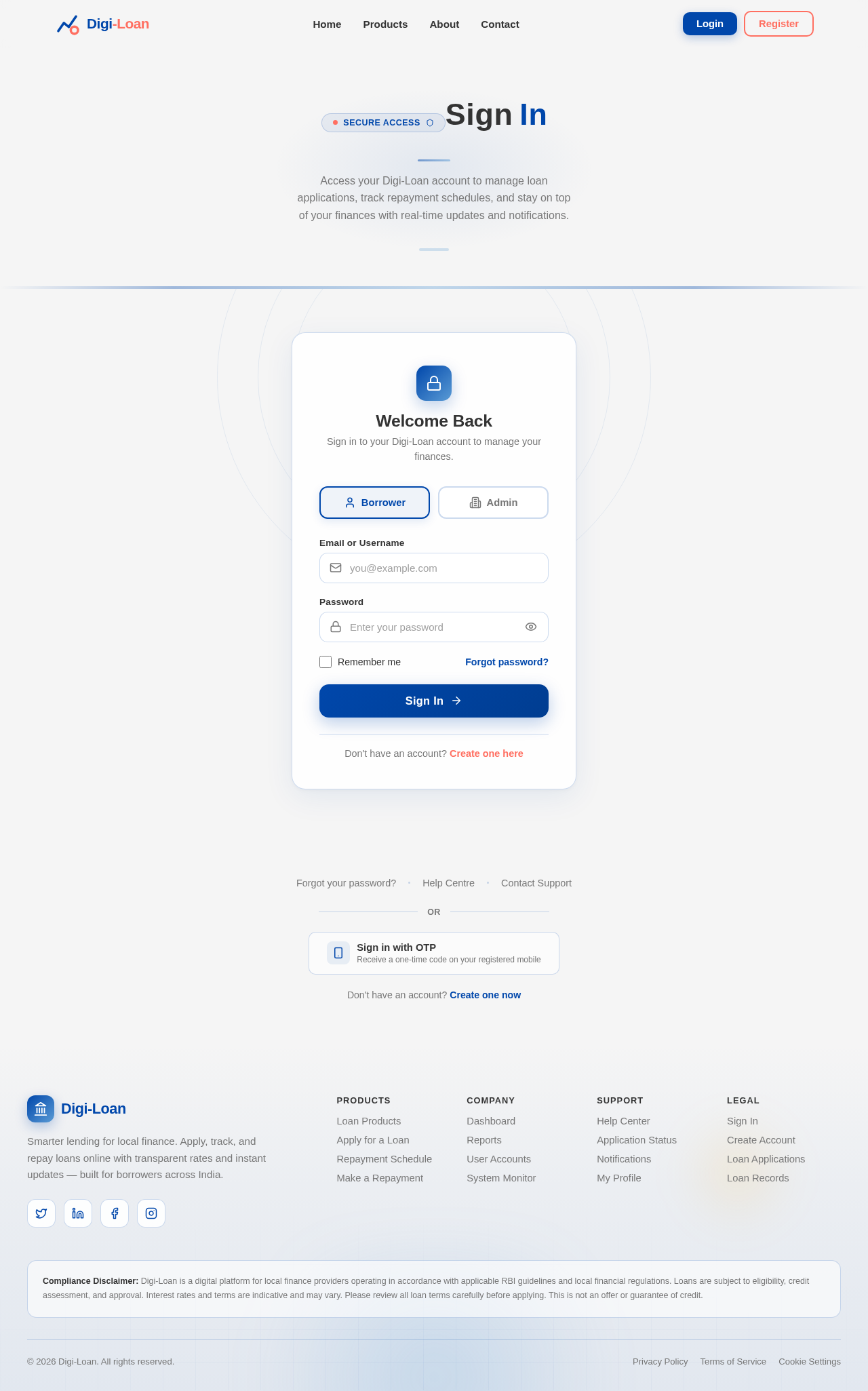 Login design preview