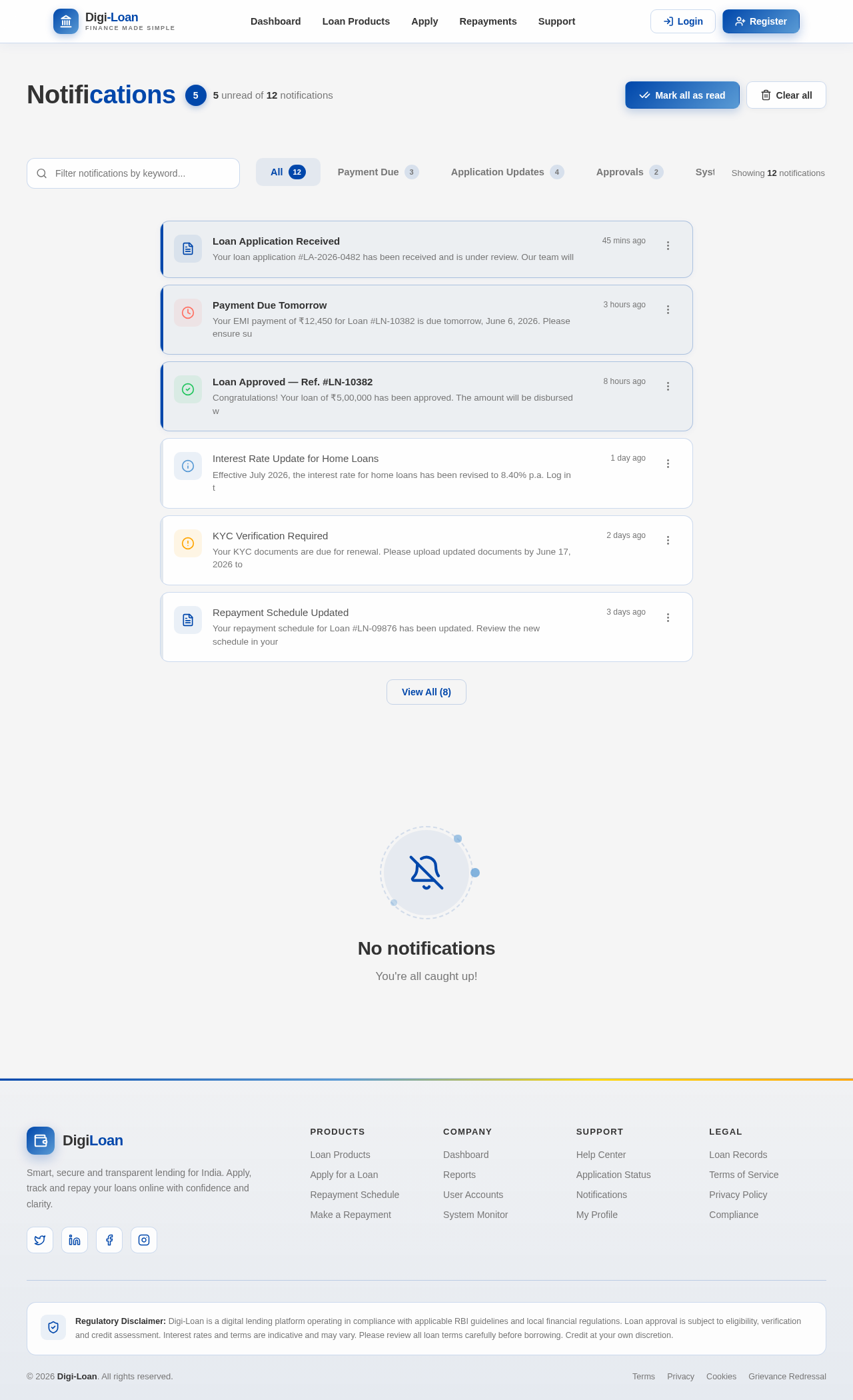 Notifications design preview