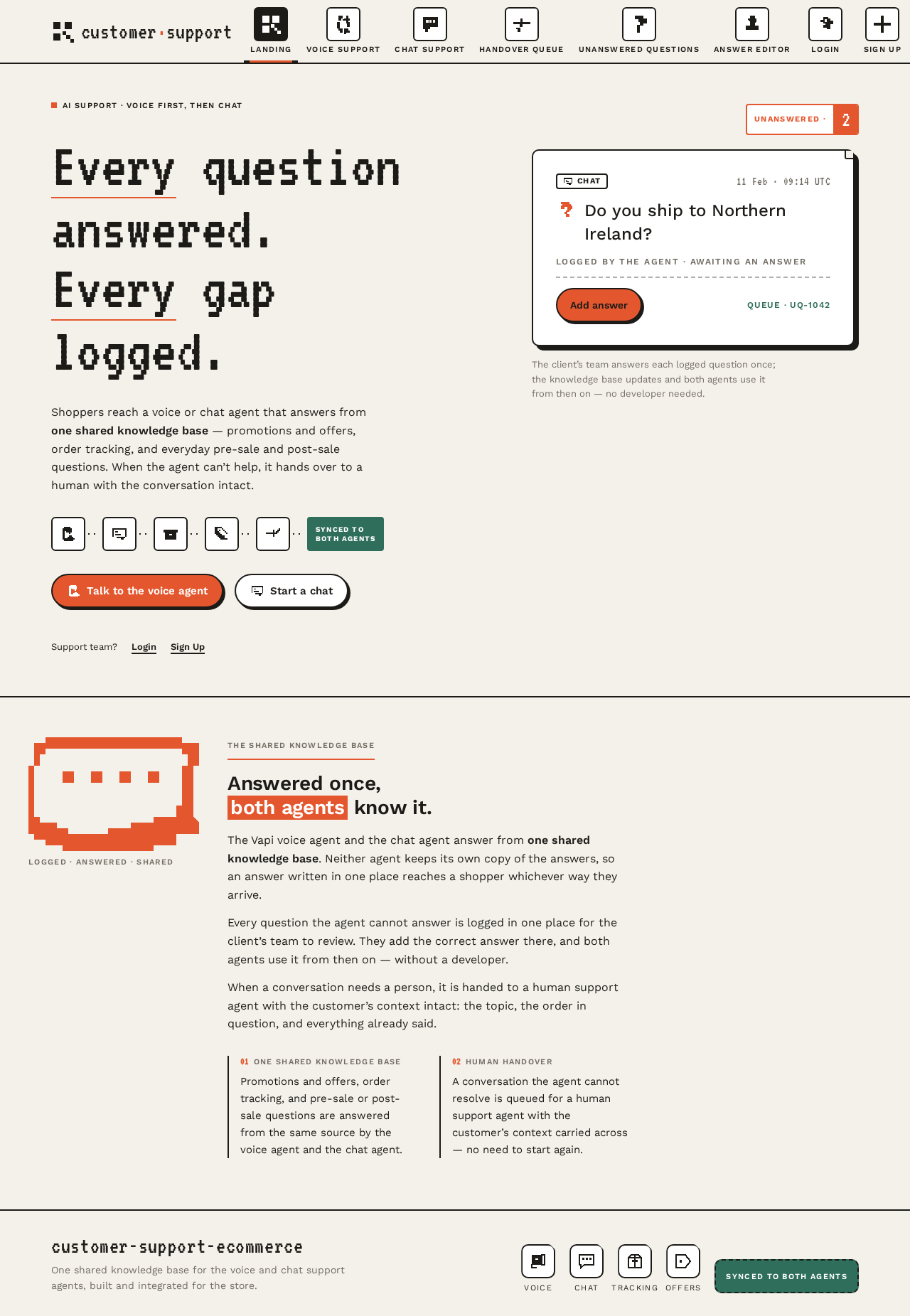 Landing design preview