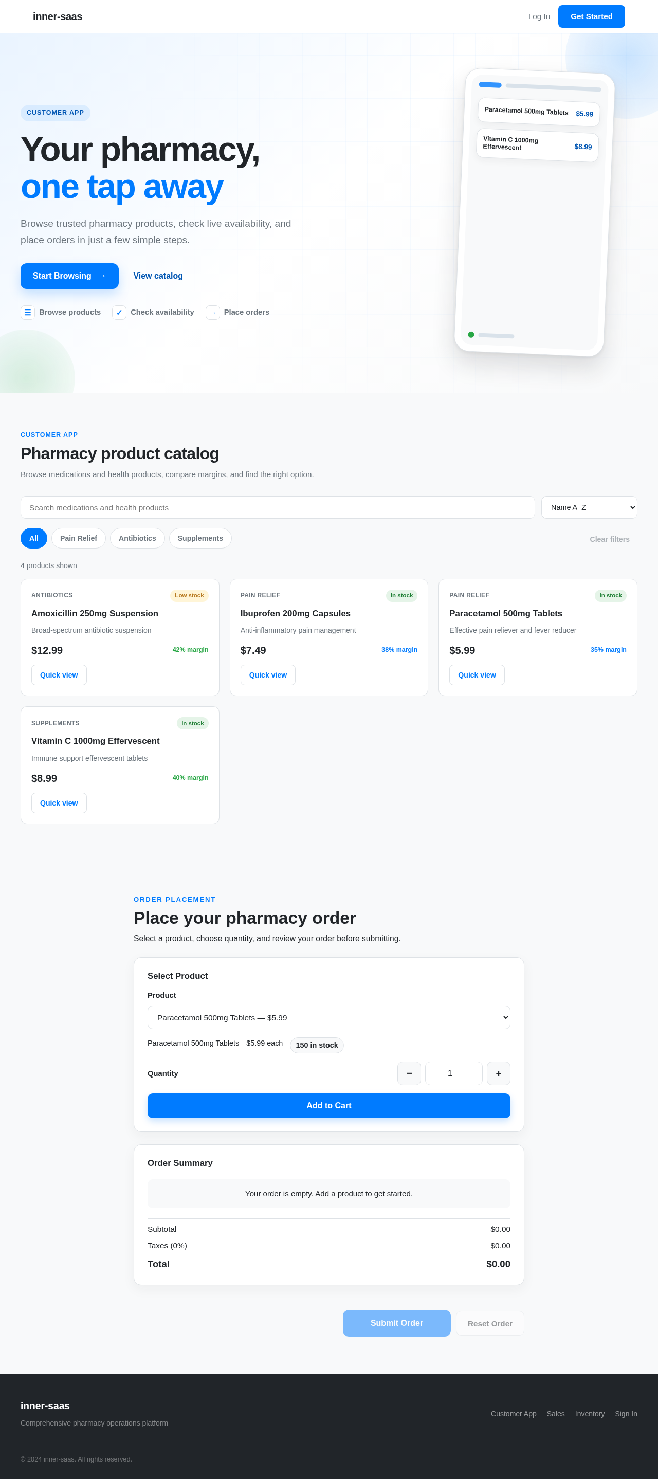 Customer App design preview