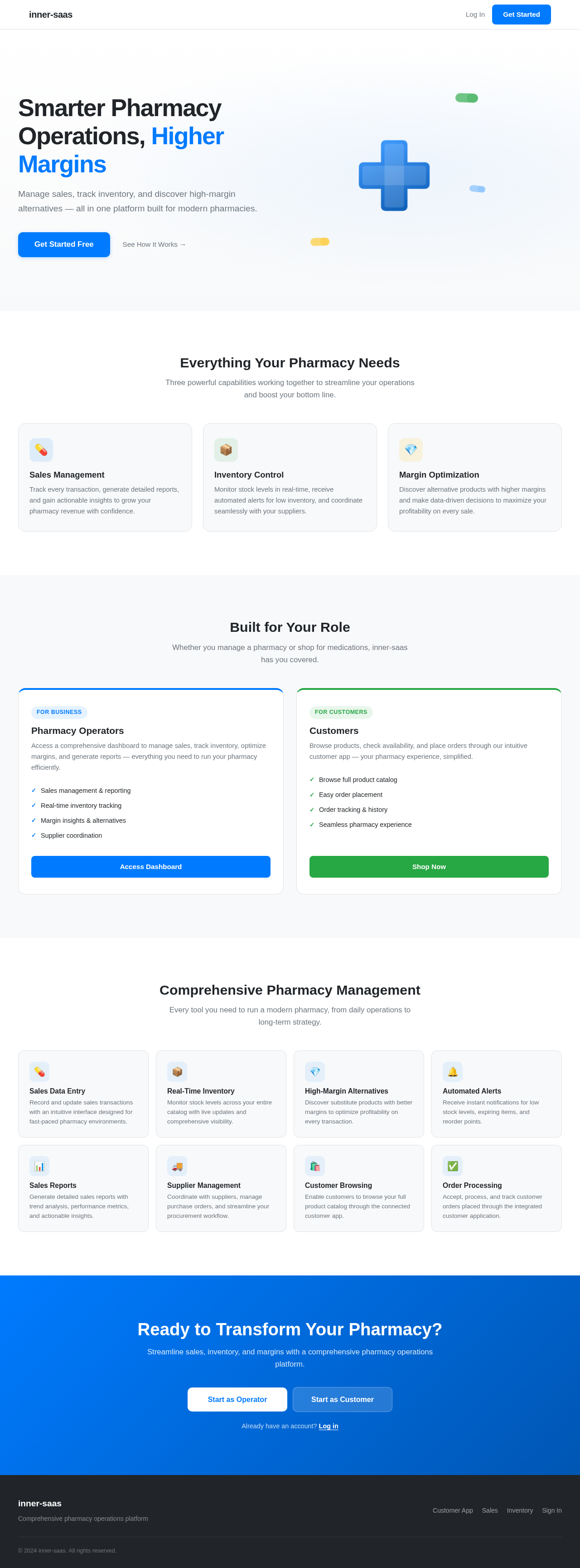 Landing design preview