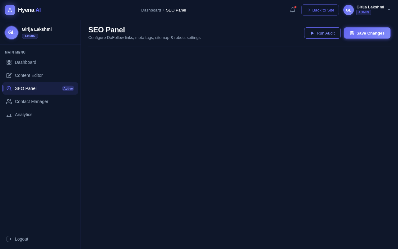 SEO Panel design preview