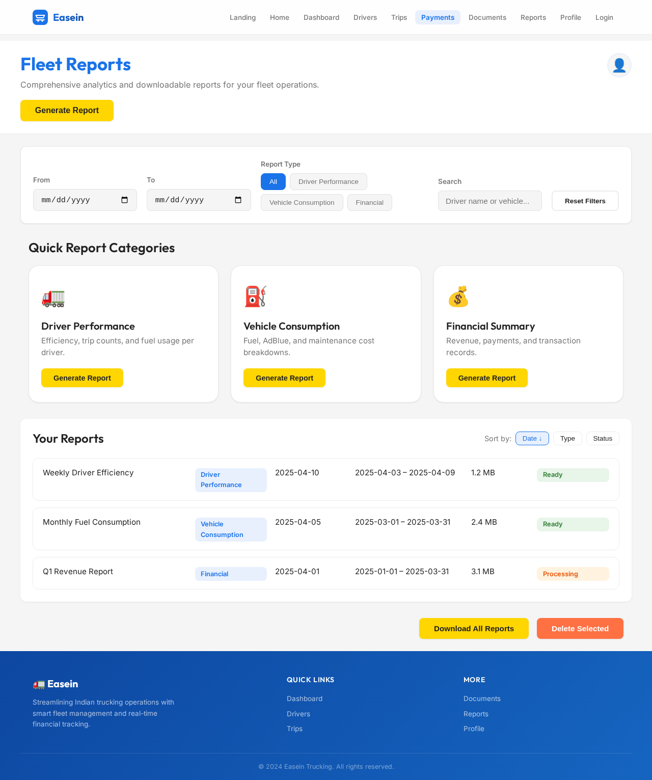 Reports design preview