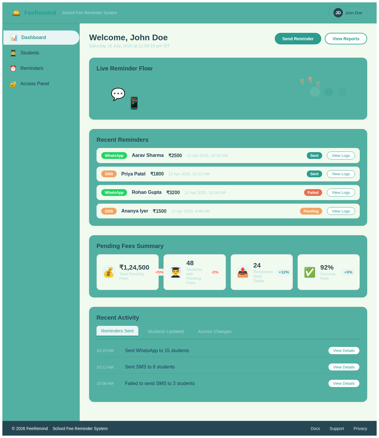 Dashboard design preview