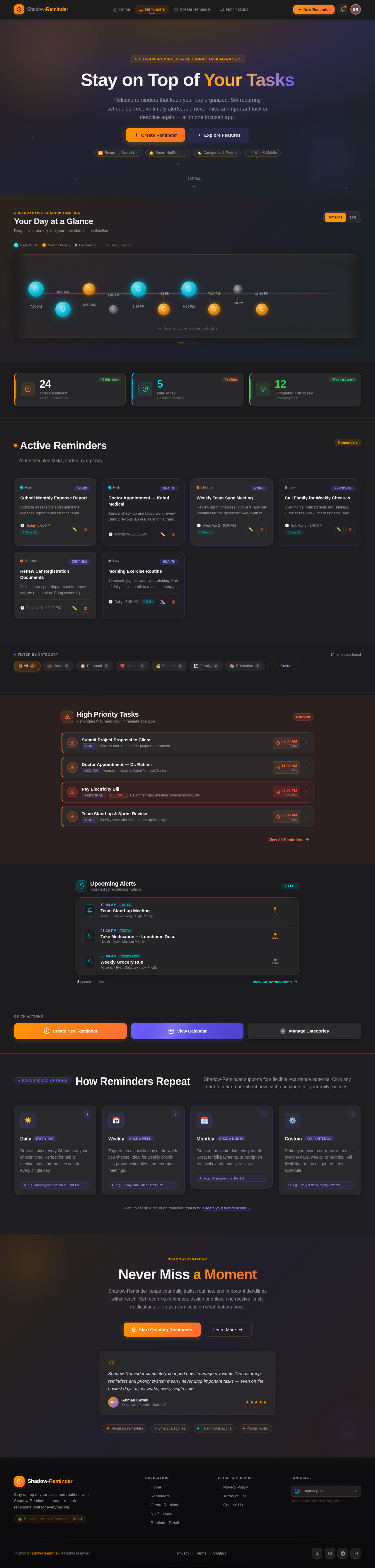 Reminders design preview