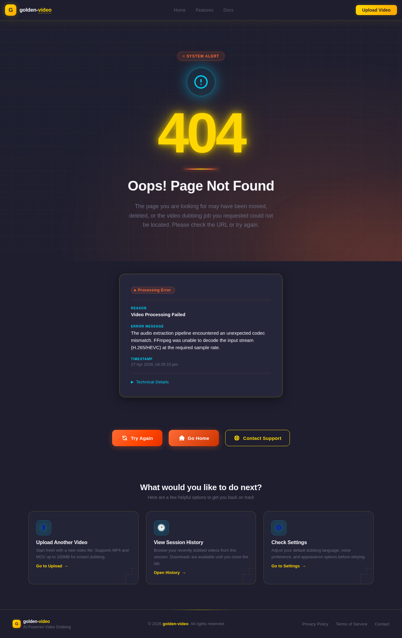 Error design preview