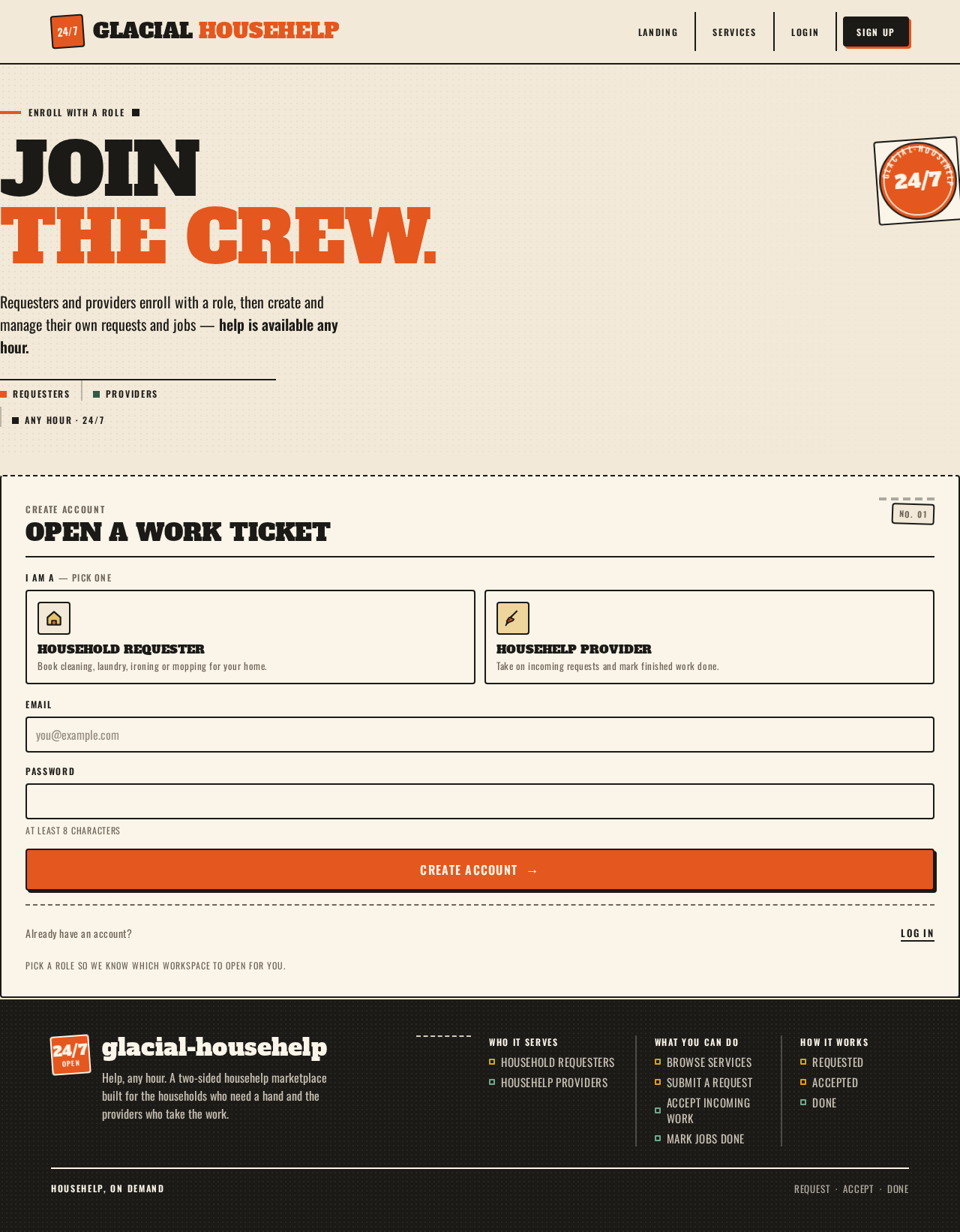Sign Up design preview