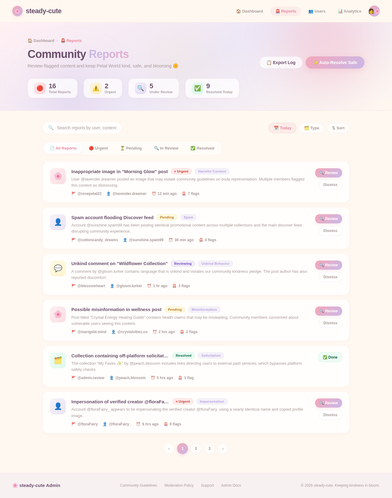 Reports design preview