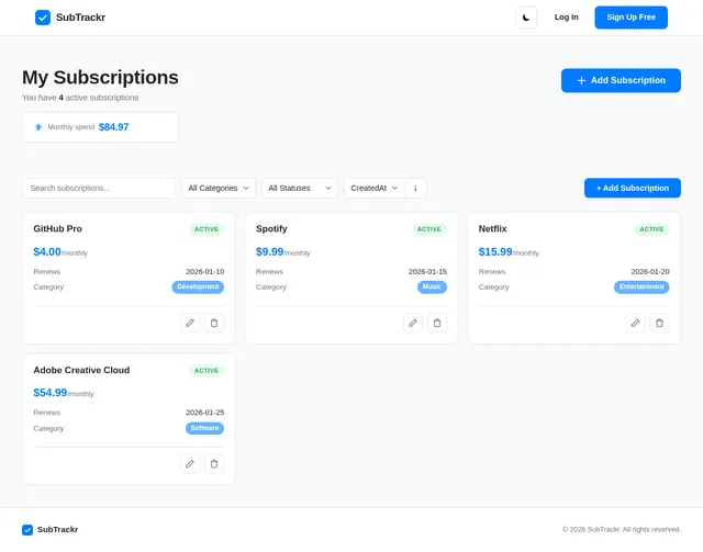 Subscriptions