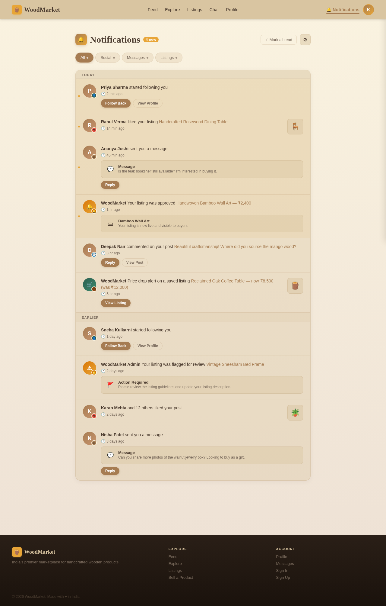 Notifications design preview
