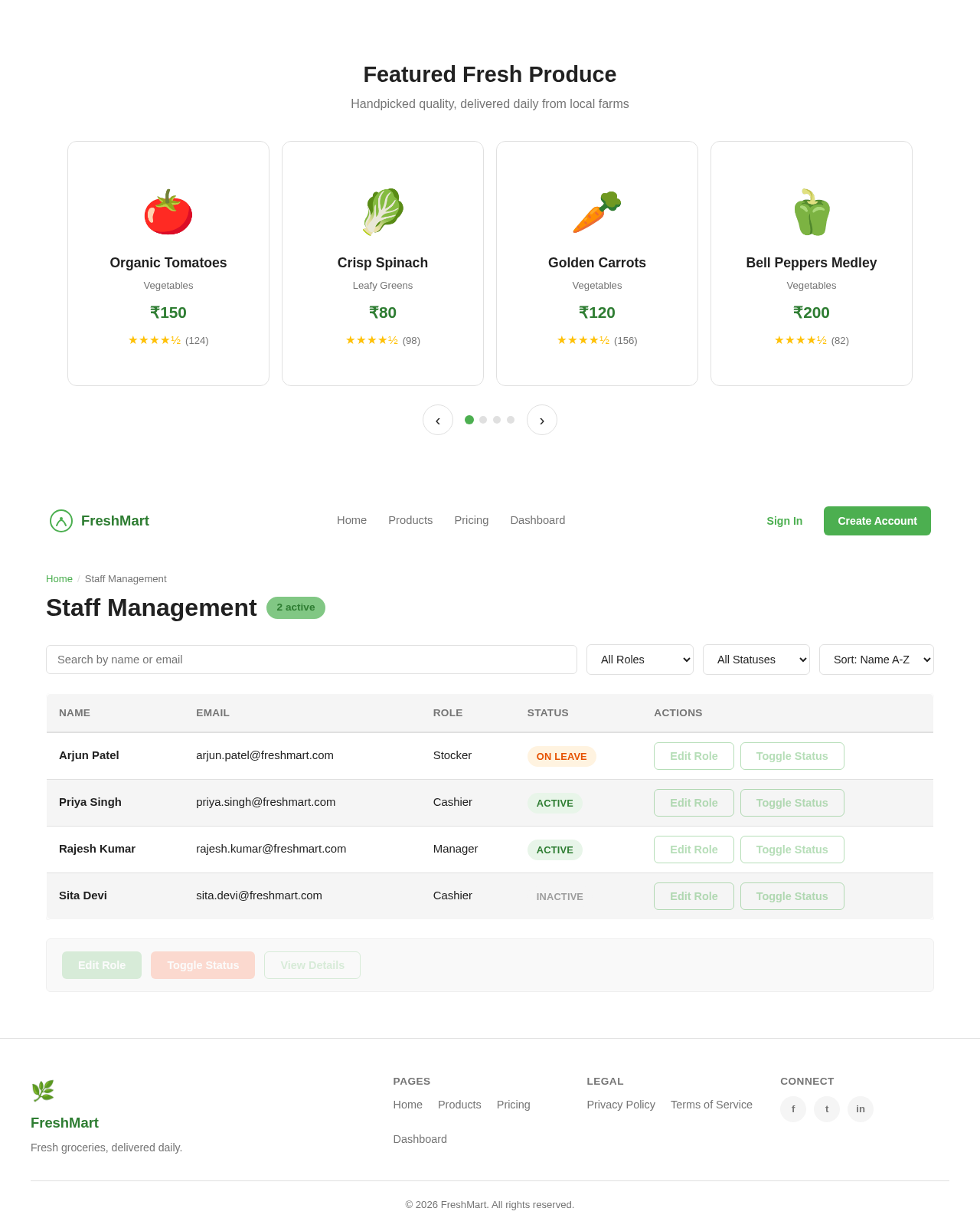 Staff design preview