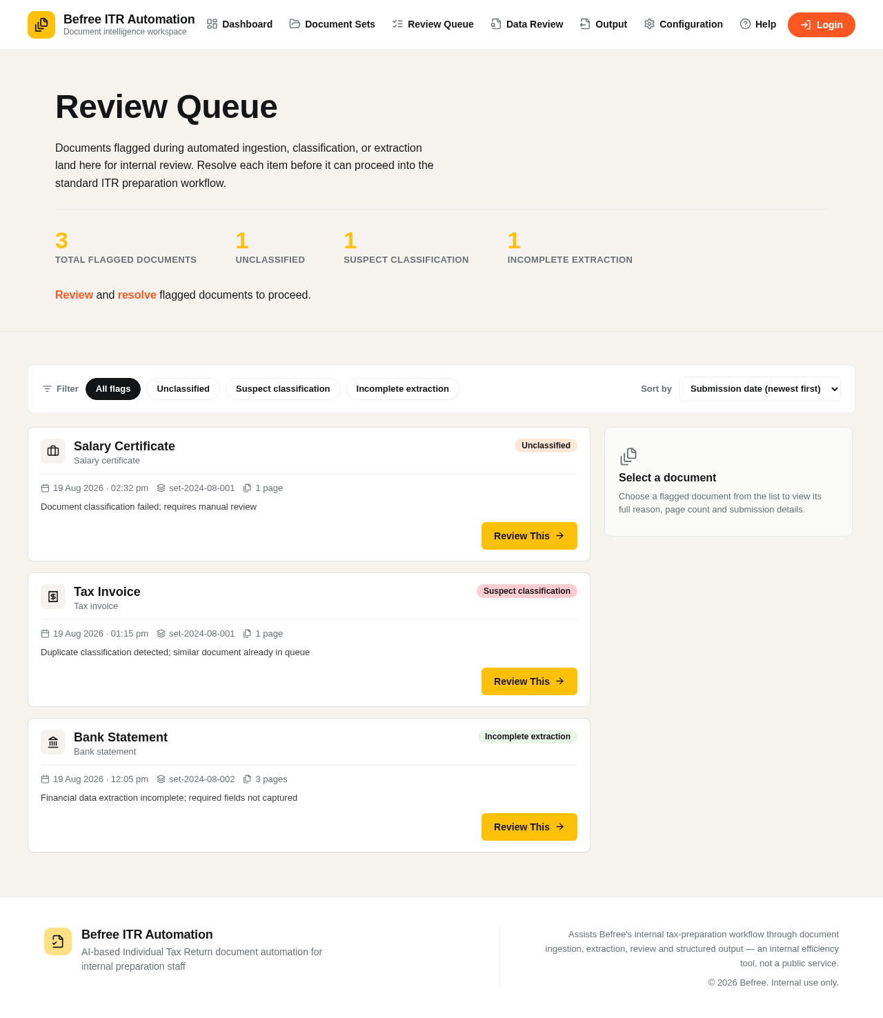 Review Queue design preview
