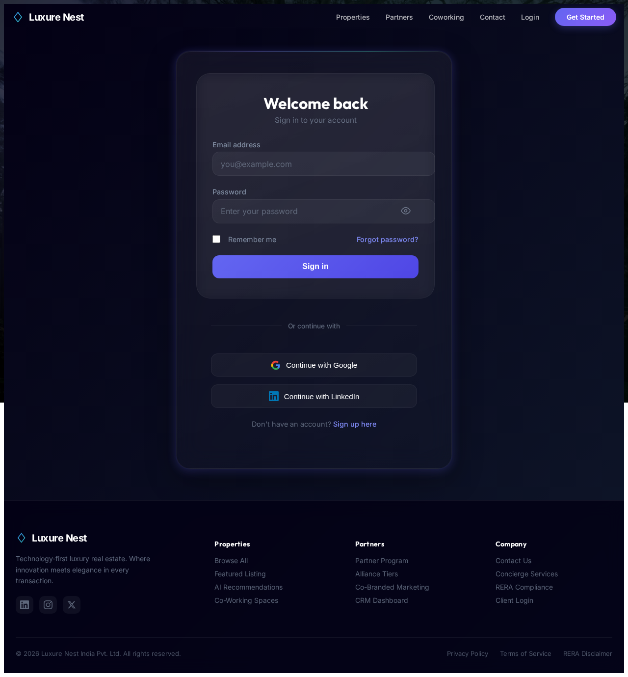Login design preview