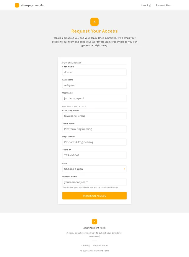 Request Form