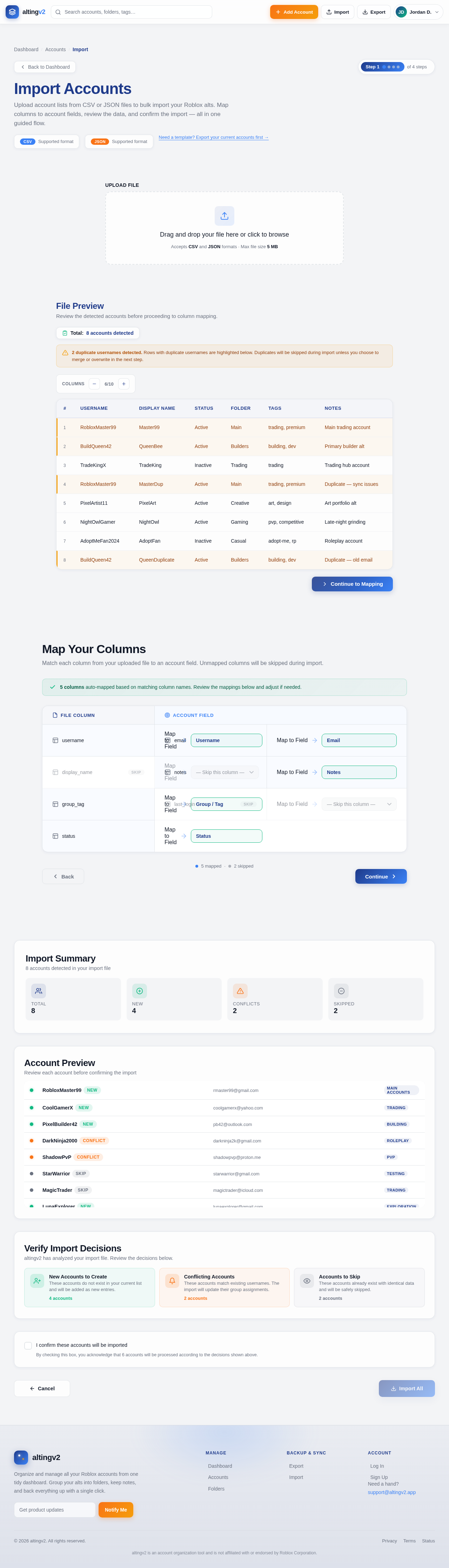 Import design preview
