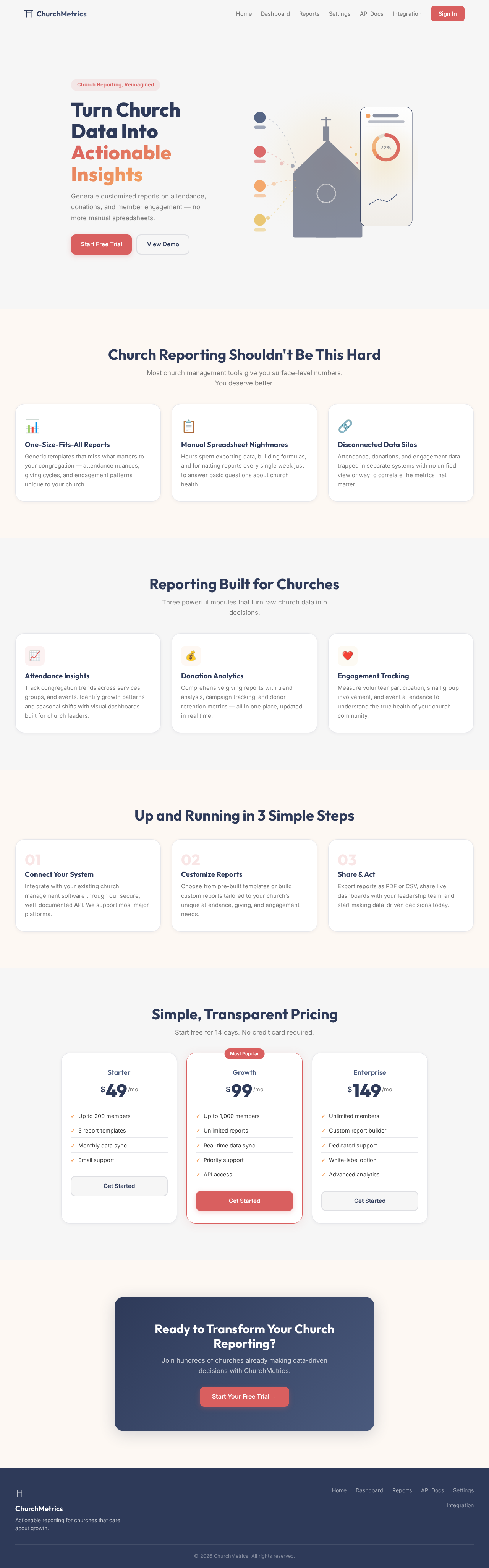 Landing design preview