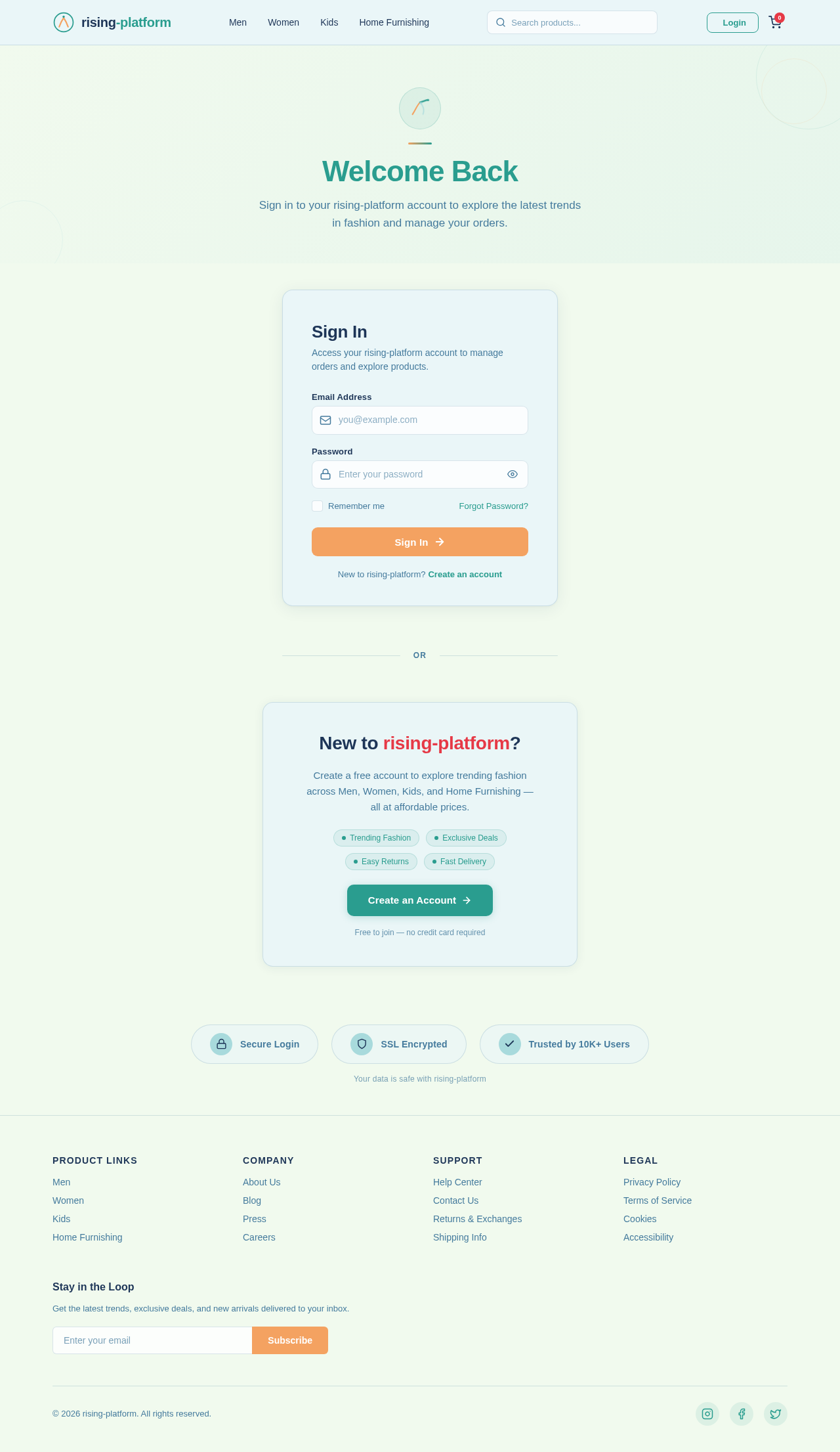 Login design preview