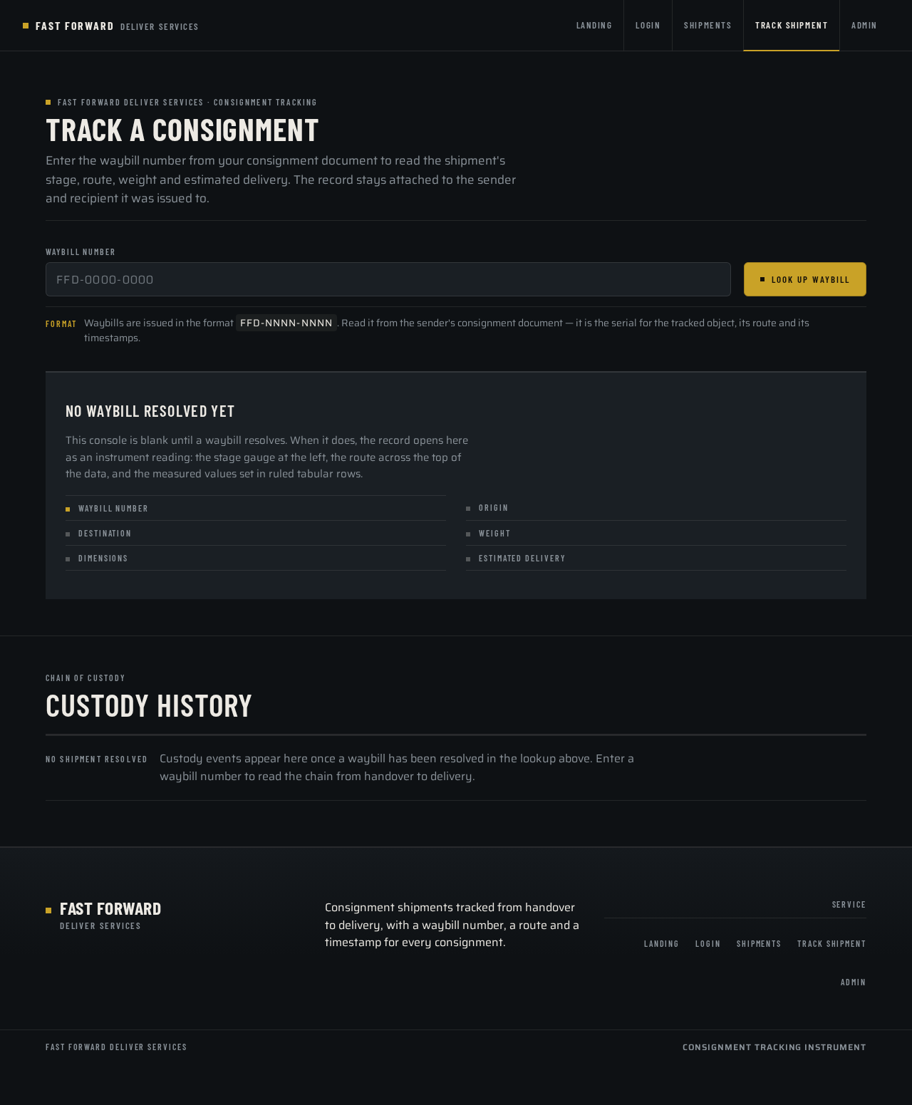Track Shipment design preview