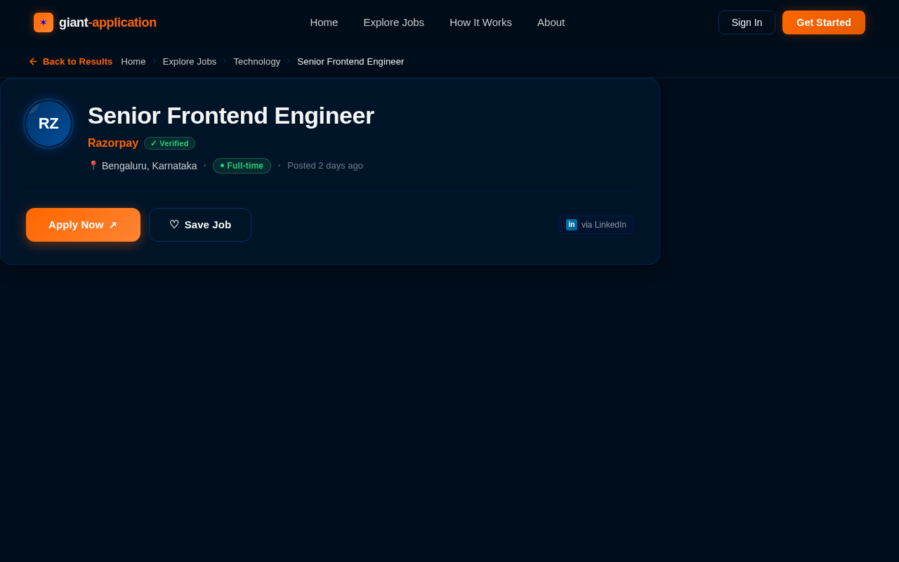 Job Detail design preview