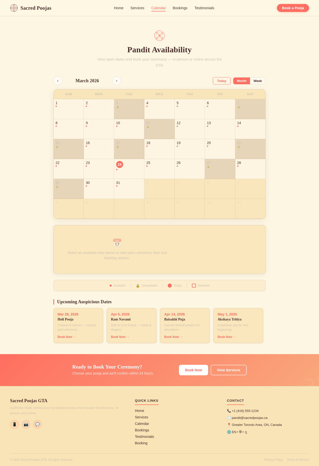 Calendar design preview