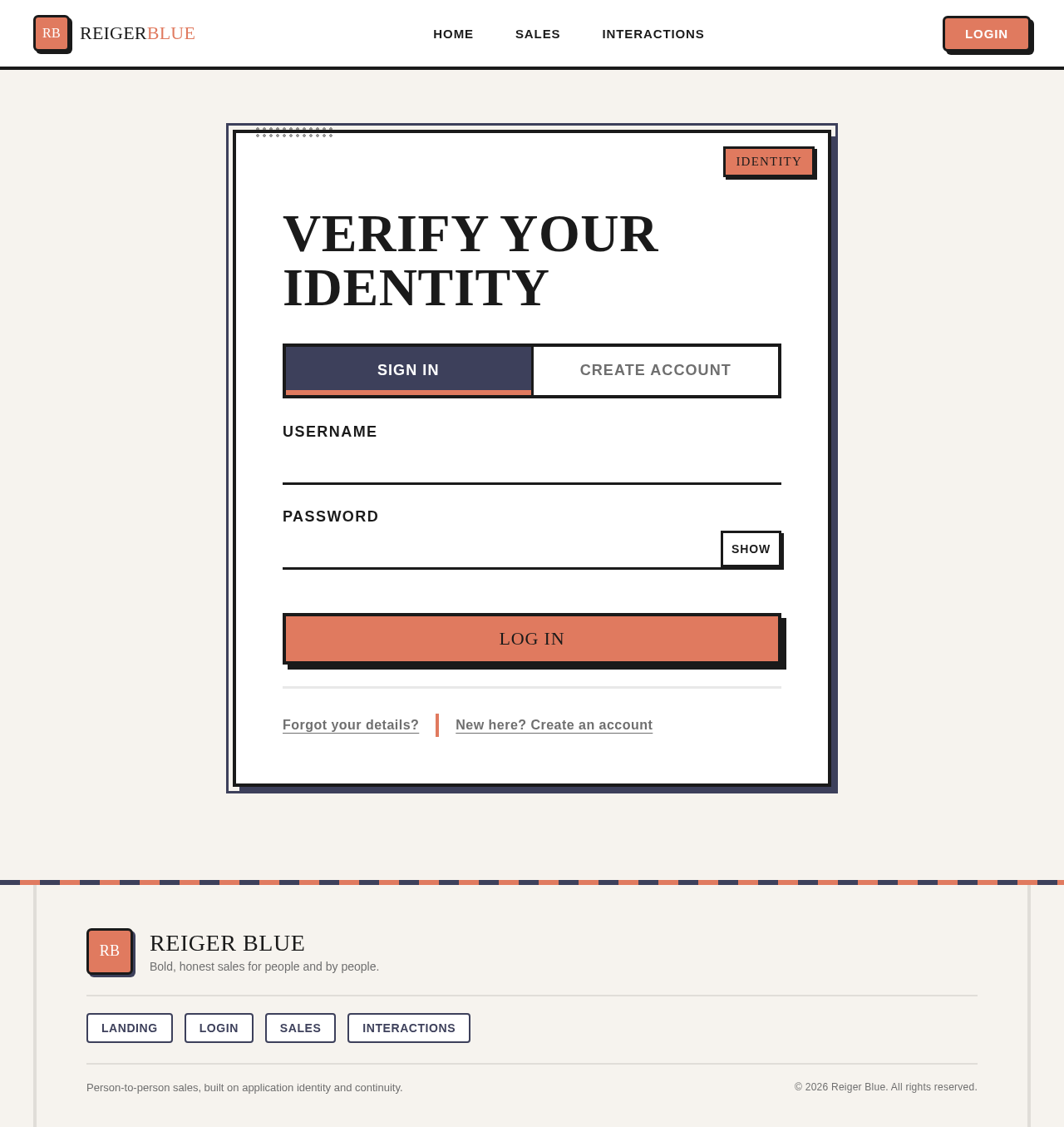 Login design preview